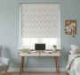 White Window Blind With Pastel Dandelions Design