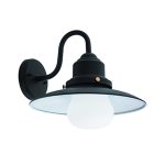 Benny Aluminium And Glass Wall Light Black