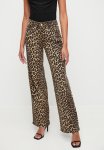 Sissy Boy Stunting: Mid Waist Animal Print Wide Leg - Animal Print