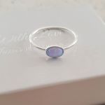 Riya 925 Sterling Silver Azure Sn Opal Ring - Size 6