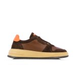 Two Tone Leather Sneaker -brown