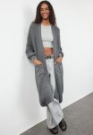 Anthracite Maxi Basic Knitwear Cardigan