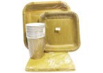 Gold Paperplate Set Square 40PC
