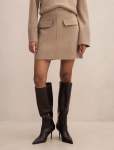 Natalie Petite Knit MINI Skirt - L Latte