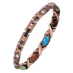 Copper Magnetic Bracelet For Women Colorful Turquoise With Size Tool