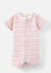Cotton On The Short Sleeve Zip Romper - Vanilla-zephyr summer Stripe