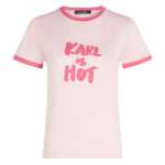 Exclusive “karl Is Hot” Relaxed T-Shirt -pink Lady