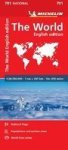 Michelin The World National Map English French Sheet Map Folded 9th