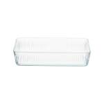 3LT Rectangular Ribbed Casserole Clear