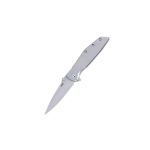 CRKT Slag Assisted Opening Grey Stainless Steel Handle With Bead Blast D2 Blade Finish