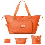 The Foldie Foldable Travel Tote Bag For Women - 40L Weekender Overnight Bag Duffel With Multiple Pockets And Luggage Sleeve - Ai