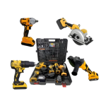 Ashcomonline 5PCS Multi-functional Rechargeable 48V Cordless Brushless Power Tool Set Cordless Drill