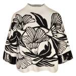 Sequin Flower Knit Top - Sand L xl