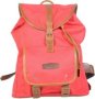 King Kong Leather King Kong Student Canvas And Leather Backpack Red|pecan