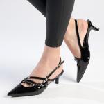 Madison Lameez Heel - Black - 8