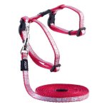 Rogz Catz Sparklecat 8mm Extra Small Cat H-harness And Lead Combination - Red