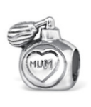 C164-29548 - 925 Sterling Silver Mum Perfume European Bead Charm