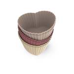6 Piece Heart Shaped Muffin Cups Assorted