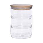 Stackable Glass Containers With Bamboo Lid