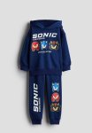 2-PIECE Printed Sweatshirt Set - Blue