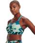 Women's Ua Infinity High Printed Sports Bra - Aqua Foam / Md