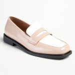 Madison Bliss 2 Tone Slip On Loafers - Nude White - 9