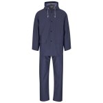 Light Hurricane Rubberised Polyester pvc Rainsuit - Navy - Navy 5XL