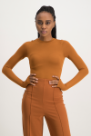 Lucy Long Sleeve Bodysuit - Glazed Ginger - XS