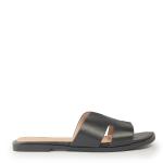 Black Flat Slip-on Sandals