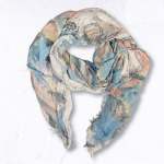 Stamp Print Scarf - White Free