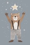 Starry Night Bear - Wall Art Print - A1