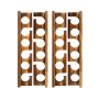 Wooden 12-HOLE Fishing Rod Rack 4-PIECE Set