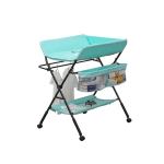 Folding Nursery Changing Station With Hanging Rail Blue