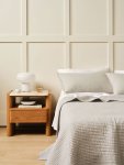 Linen House Marceau Quilt Set Oatmeal