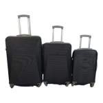 Smte Hard Outer Shell Luggage 3 Piece Black With Keychain