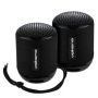 Volkano Gemini Series Pair Of True Wireless Bluetooth Speakers - Black