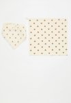 PoP Candy Printed Bib & Face Towel Set - Ecru & Brown
