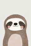 Sleeping Sloth Canvas Print - 600MM X 600MM