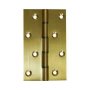 Solid Brass Butt Hinge With Metal Washers - Brushed Polished Brass