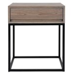 Max Bedside Table 1 Drawer Ash Grey