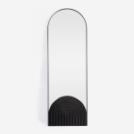 Emerging Creatives Afro Scandi Arch Leaning Mirror - Ebony