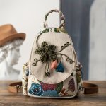 1PC Ethnic Style Hand-woven Floral Pattern Personality Backpack Original Design Casual Fashion Backpack Multifunctional Backpack