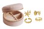 Gold Beach-themed Adjustable Rings With Velvet Travel Case - Set Of 4