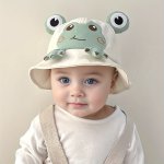 Cute Frog Cartoon Embroidery Summer Sunshade Outdoor Sun Protection Hat