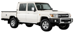 Toyota Land Cruiser Pickup 79 Double Cab 4.2D 4.0V6 4.5D V8 2012-2023 Cotton Canvas Seat Covers