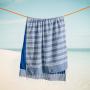 Stripe Backed Fouta Indigo Blue