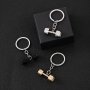 3PCS Barbell Dumbbell Gym-style Keychains Fashionable Sporty Keyrings Perfect Gift For Friends For Everyday Wear