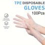 100PCS Latex-free Disposable Gloves - Waterproof & Lead-free For Kitchen Beauty Pet Care & More - Ideal For Home Cleaning Baking Lab Use Halloween Gift Christmas Gift