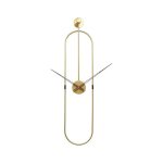 Modern Oval Wall Clock Gold YX8800A