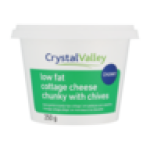 Crystal Valley Low Fat Chunky Cottage Cheese With Chives 250G